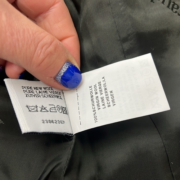 Louis Feraud Sz 8 Knit Wool Red Black Lined Front Button Jacket - Picture 9 of 10